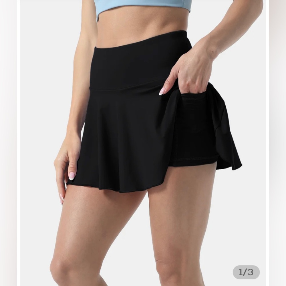 Halara Everyday Cloudful Air 2 in 1 Cool Touch Tennis Skirt - Medium White